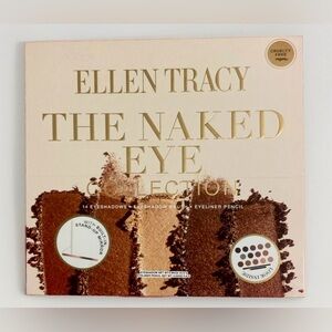 NWT Ellen Tracy The Naked Eye Collection Palette with Eyeliner and Makeup Brush